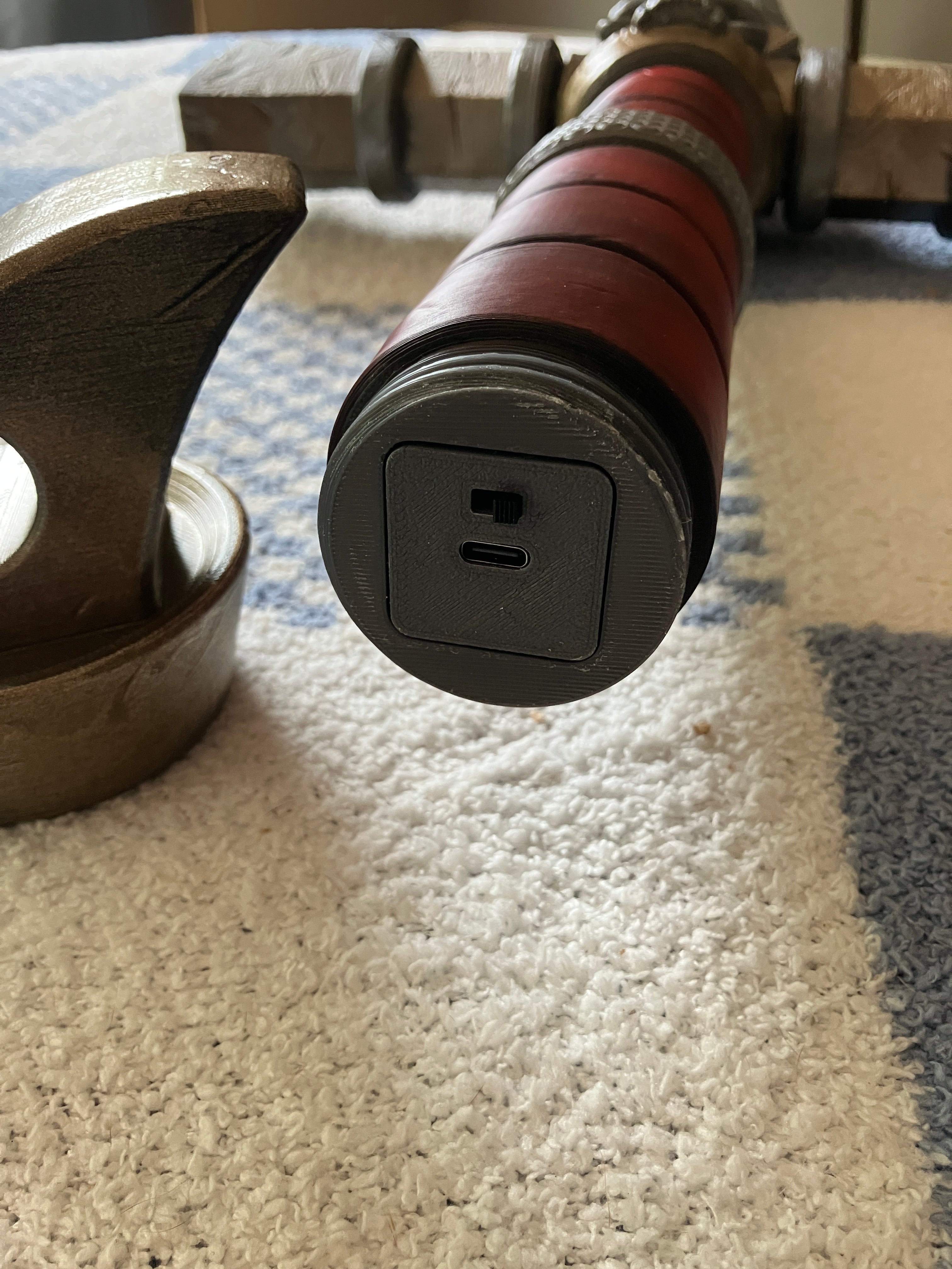 Champion's Blade Black Sword Power Sword  powersword 55 Inches rechargeable usb-c battery! Cosplay or Display Painted Templar