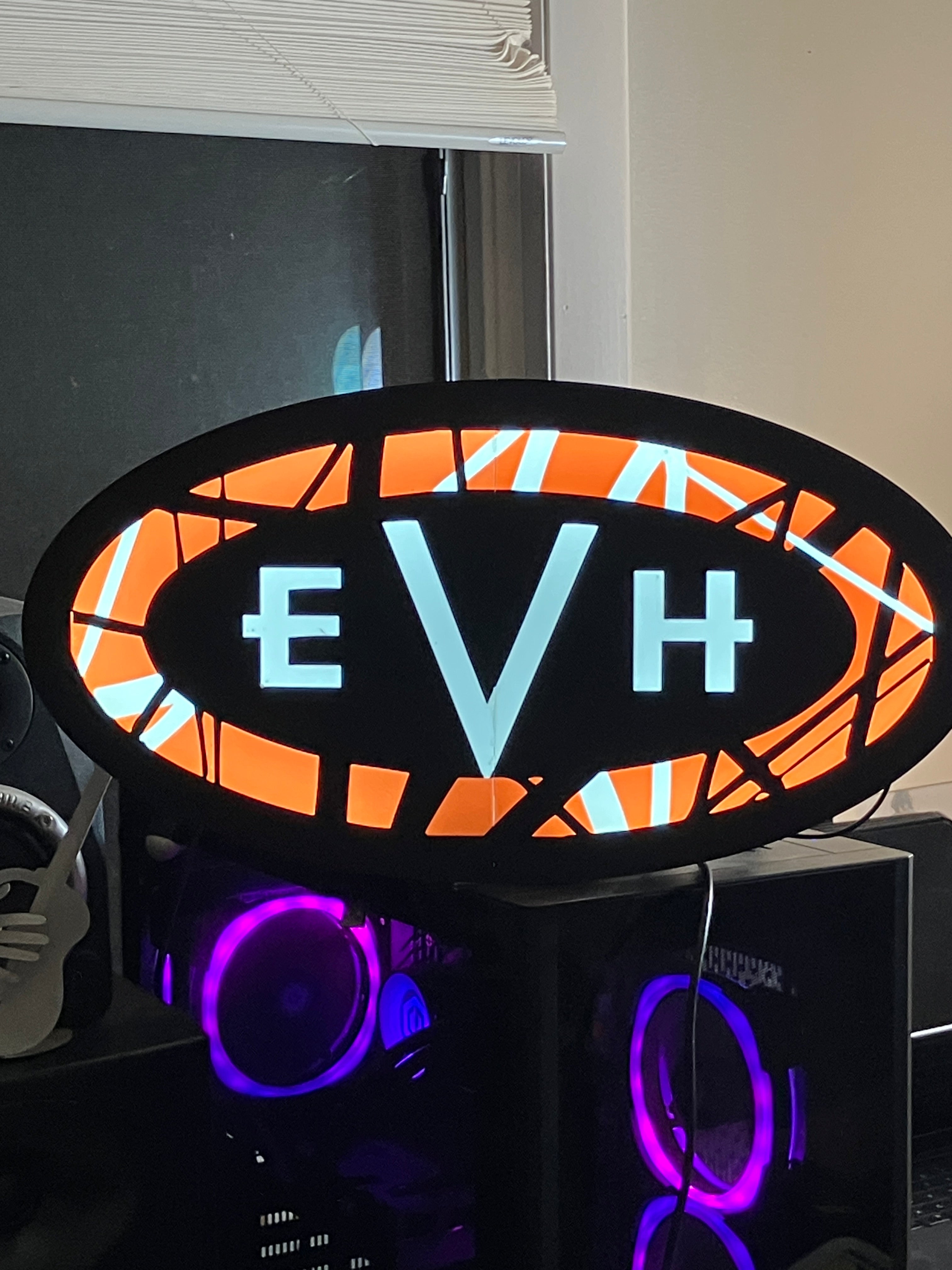 Custom Made 3d EVH Van Halen LED LightBox! Light  Box!